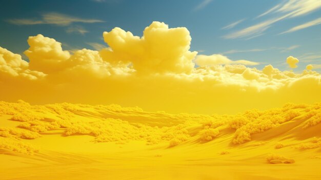 Złote wydmy pustyni pod słonecznym niebem