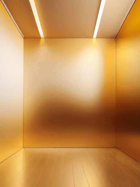 Złote zabarwienie tła pomieszczenia