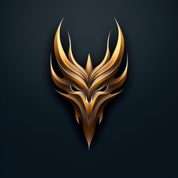 złoto-czarne logo z motywem pawia.