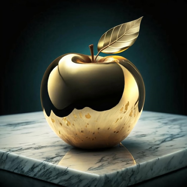 Złoto wykonane jabłko