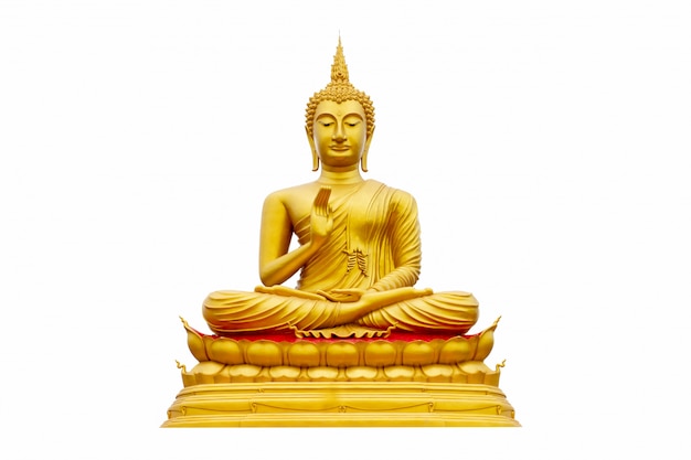 Złoty Buddha odizolowywający