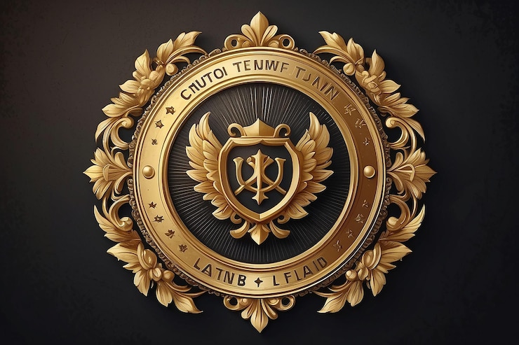 Zdjęcie złoty emblemat vintage