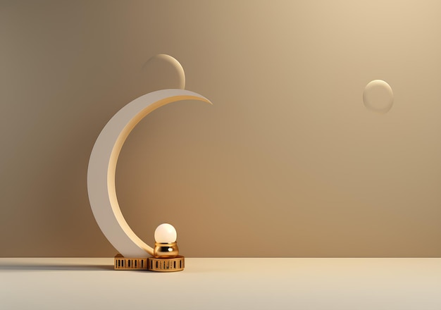 Złoty księżyc i latarnia eshghe muslimah lub muzułmanin