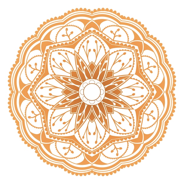 Złoty mandala kwiat festiwalu Diwali ilustracja przejrzystego tła