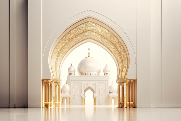 złoty meczet i latarnie islamskie