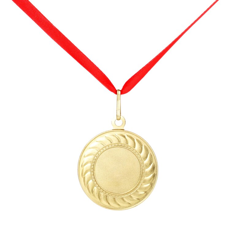 Zdjęcie złoty medal na białym tle