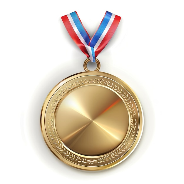 Zdjęcie złoty medal z złotym medalem na nim