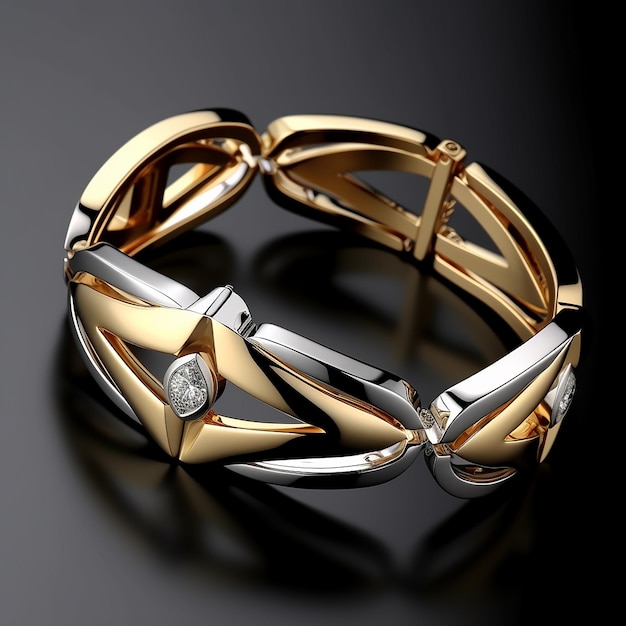 złoty pierścionek z logo