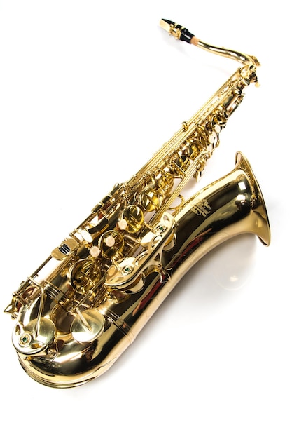 Złoty saksofon muzyczny