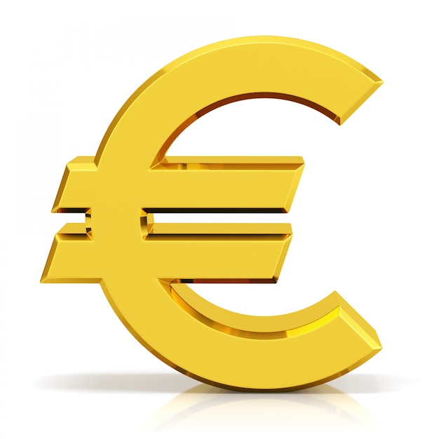 Złoty symbol euro