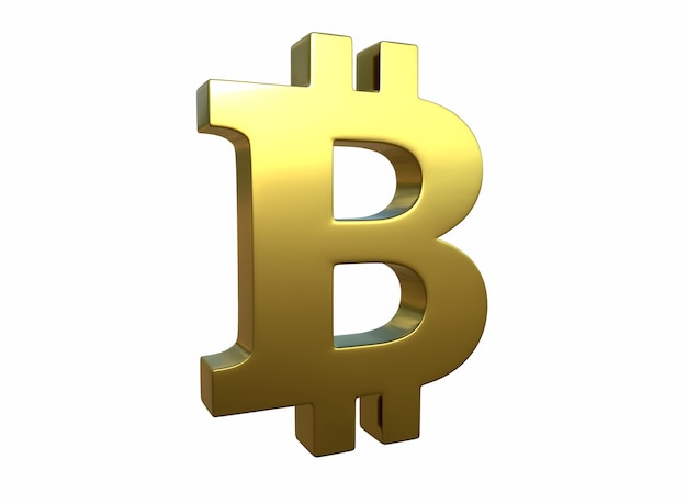 Złoty znak bitcoina