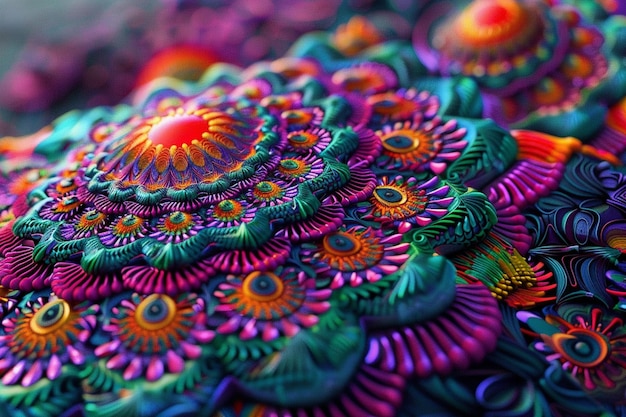Złożone wzory mandali w żywych kolorach