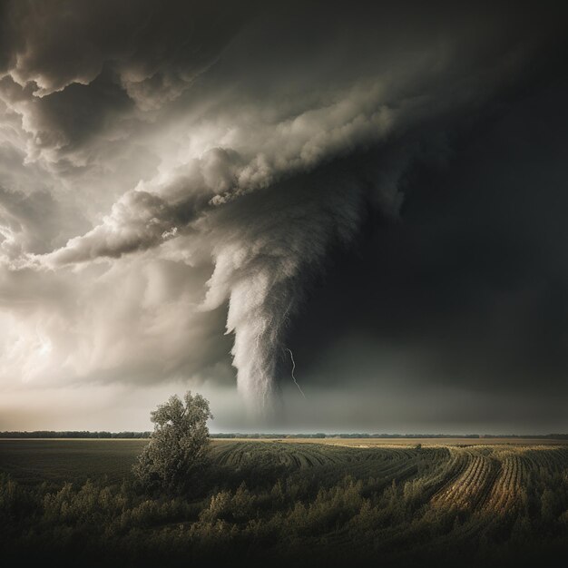 Złożony Fury Minimalist Tornado Landscape