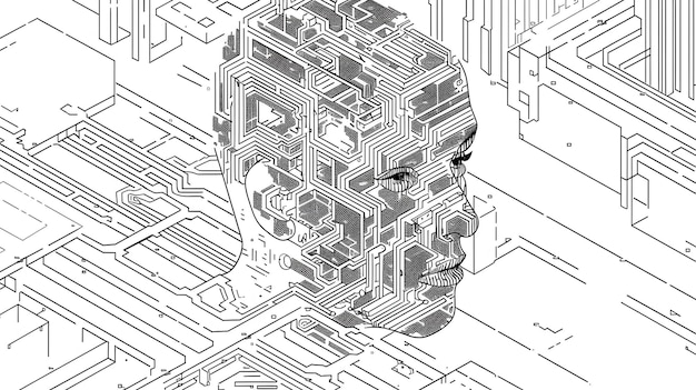 Złożony projekt fraktalny mikroprocesora z futurystyczną technologią