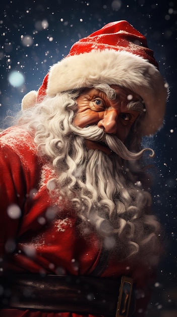 Zły Święty Mikołaj Zły charakter Świętego Mikołaja Generative Ai