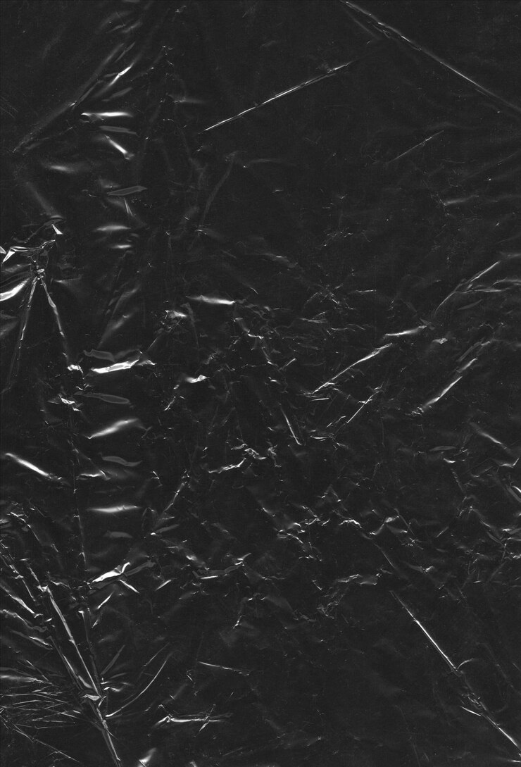 Zdjęcie zmarszczona czarna tekstura plastikowa