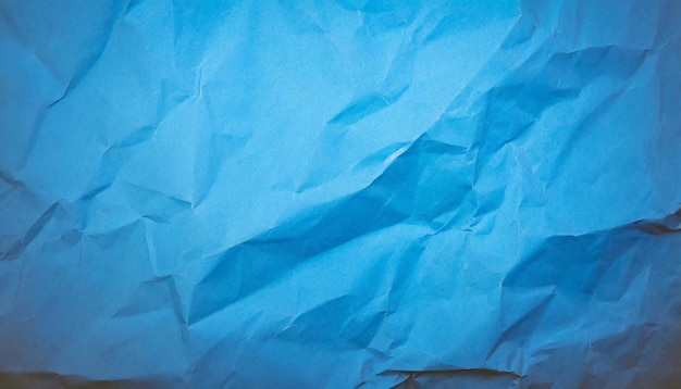 zmarszczone niebieskie papierowe tło