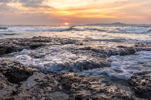 Zmierzch plażowy Pattaya Tajlandia