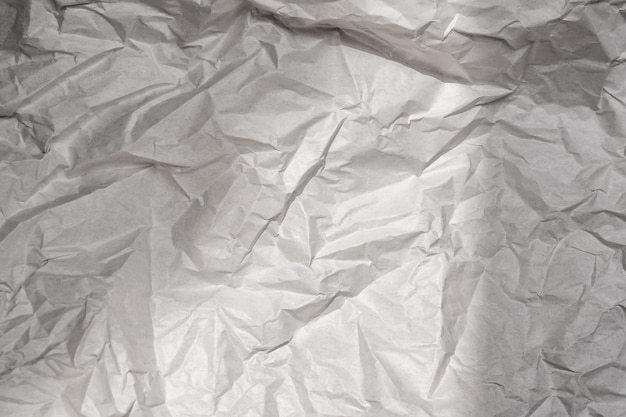 Zmięty papier tekstura biały tło