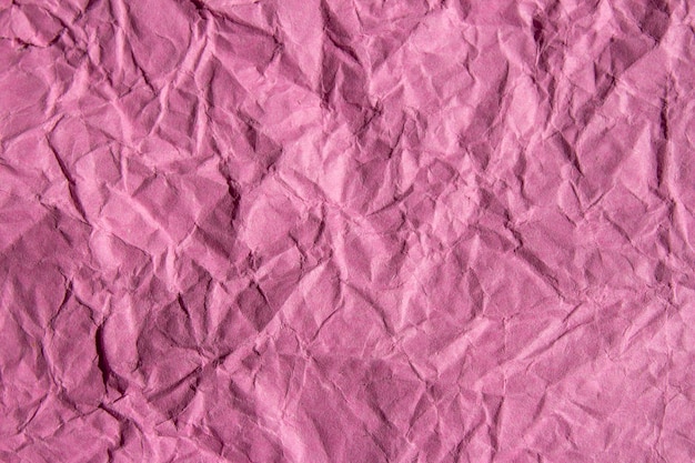 Zmięty różowy papier tekstura tło