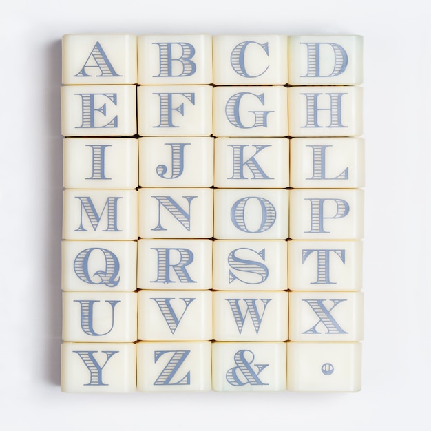 Zdjęcie znaczki alfabetu