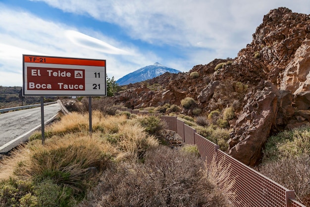 Znak drogowy El teide