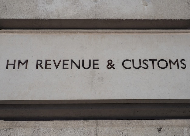 Zdjęcie znak hm revenue and customs w londynie