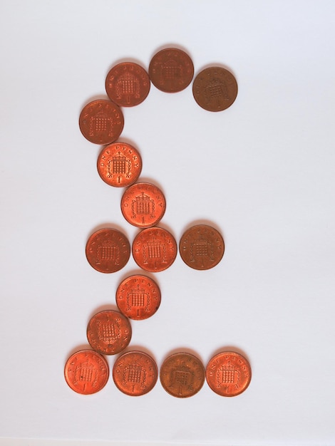 Zdjęcie znak monet funta