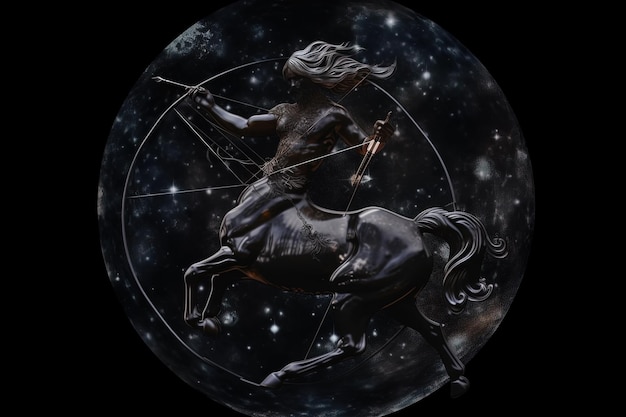 Zdjęcie znak zodiaku strzelec horoskop i koncepcja astrologii generatywna sztuczna inteligencja