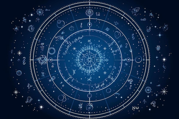 znaki zodiaku w kręgu są dookoła koła.