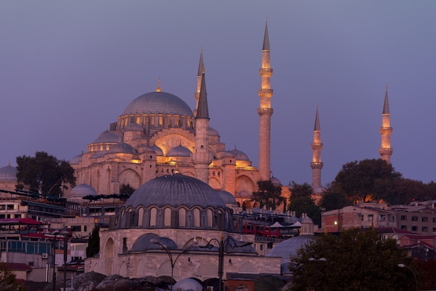 Zobacz na nowy meczet Yeni cami w Stambule w Turcji