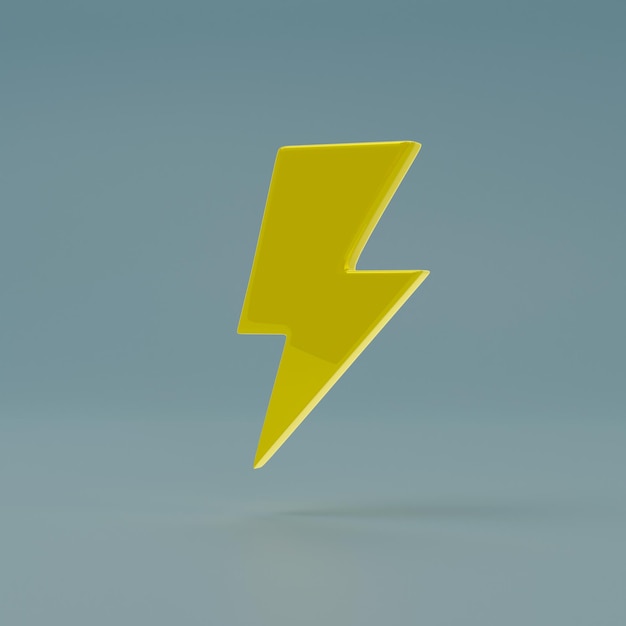 Zdjęcie Żółta błyszcząca śruba 3d ikona 3d renderowane