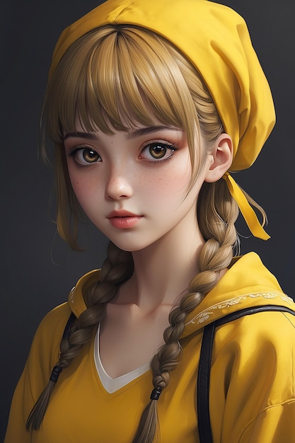 Żółta dziewczyna.