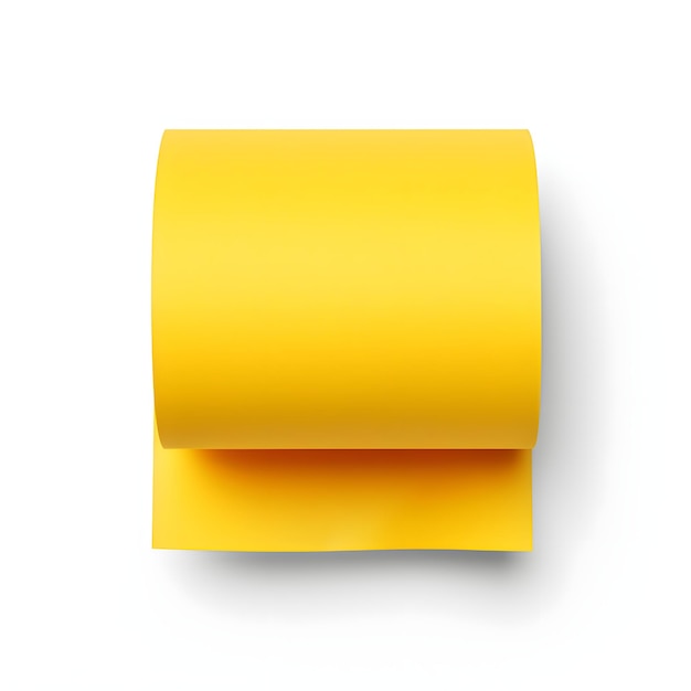 Żółta karteczka samoprzylepna opublikowana na białym tle