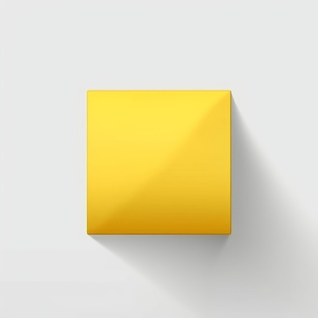 Żółta notatka izolowana na przejrzystym tle