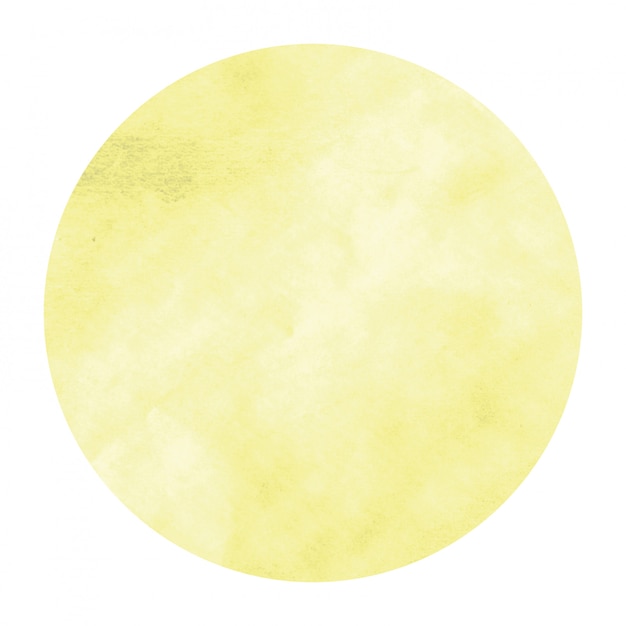 Żółta ręcznie rysowane akwarela okrągłe ramki tekstura tło z plamami