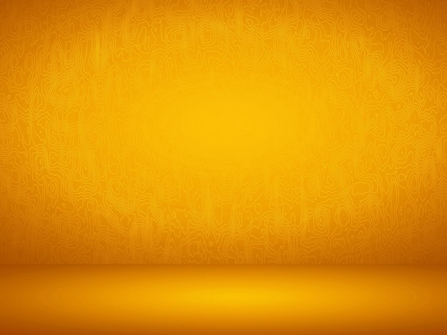Żółta ściana gradientowa. pusty pokój typu studio. zwykłe tło studyjne