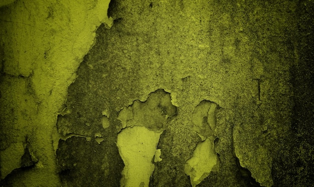 Żółta ściana z zielonym tłem z napisem „grunge”.