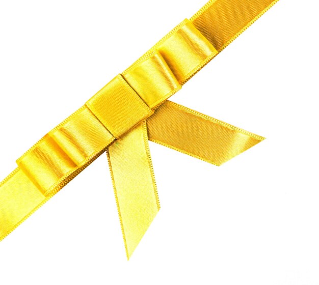 Zdjęcie Żółta wstążka na białym tle