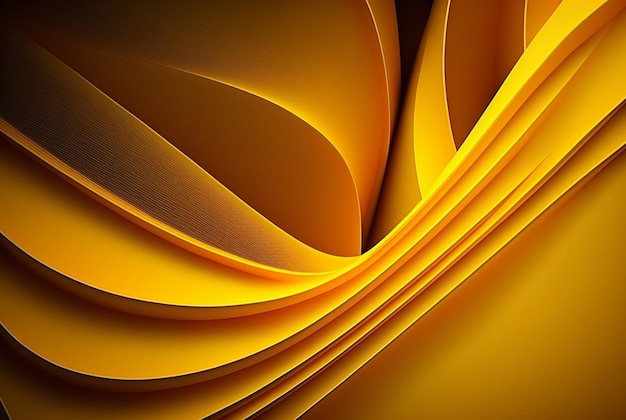 Żółty abstrakcjonistyczny piękny tło generatywny ai