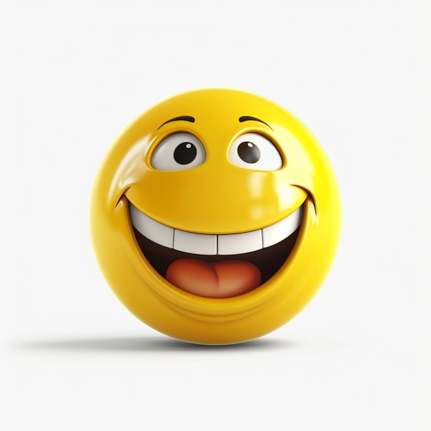 żółty emoji ze szczęśliwą i uśmiechniętą twarzą