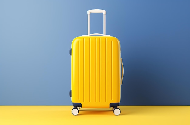 Żółty kolor bagażu lub torby bagażowej do podróży transportowych