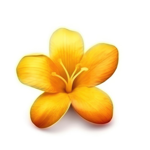 Żółty kwiat z pomarańczowymi płatkami