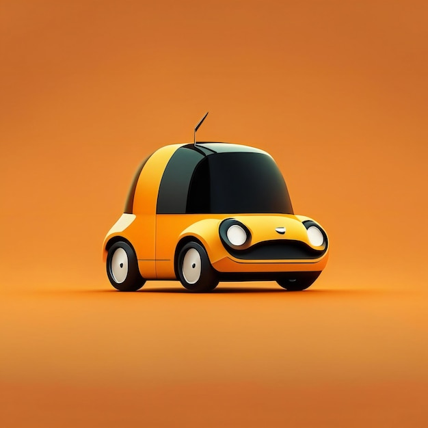 żółty samochodzik z napisem „zabawka”.