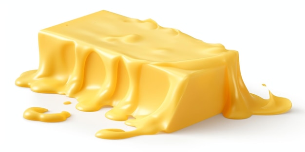 Żółty ser z otworami przetworzony Generatywny AI