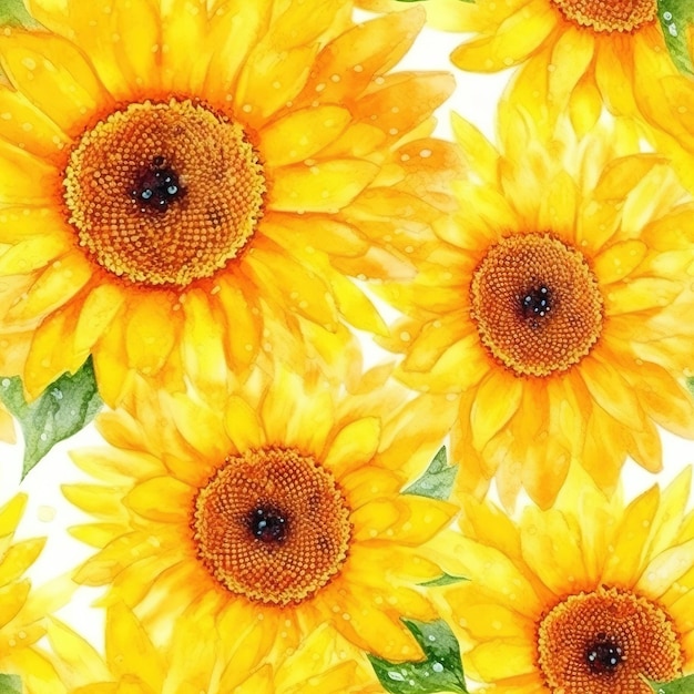 Zdjęcie Żółty słonecznik otoczony jest zielonymi liśćmi.