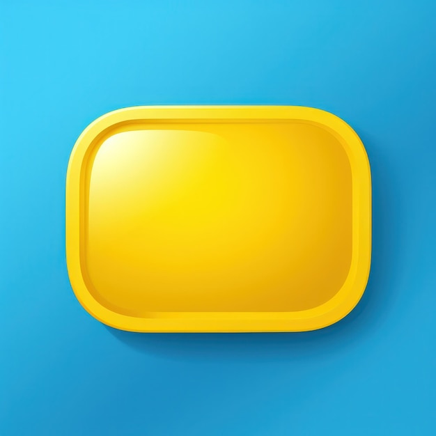 Zdjęcie Żółty wektor pęcherzyków mowy na niebieskim tle