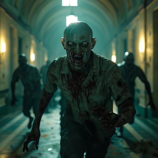Zombie potwór wizualny album zdjęć pełen wibracji horroru i momentów apokalipsy