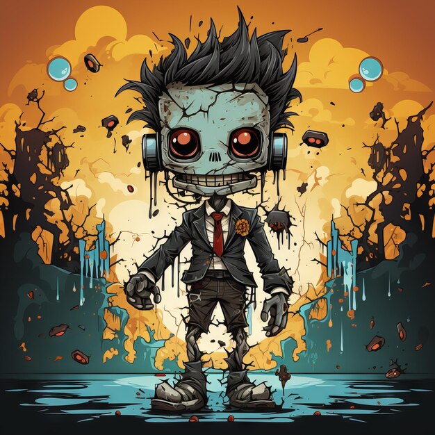 Zombie projekt ilustracji