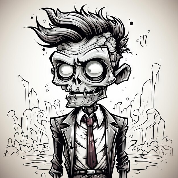 Zombie projekt ilustracji